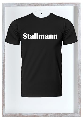 Stallmann Design Trikotrahmen 'Easy Click & Fill' mit Tür | Rahmen-Farbe: Vintage | Hintergrund: Weiß | Größe: 70 x 90 cm | hochwertige und leicht zu befüllende Vitrine für Trikots