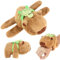 Hojalis Capybara Slap Pulsera, 18cm Pulsera de Bofetada de Capibara de Felpa, Mini Capybara Peluche, Bandas de Peluche para Abrazar, Dibujos Animados Capybara Slap Bandas para Fiestas, Cump