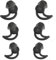 Miruchertter 3 Pairs Replacement Silicone Earbud Tips S/M/L, Compatible with Bose QC20 QC20i QC30 IE2 SoundSport IE3 SIE2i Earphone, Black