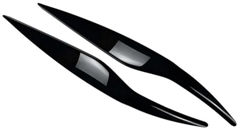 Jodriva Auto-Scheinwerfer-Scheinwerfer-Augenbrauen-Augenlider-Rahmenabdeckungs-Ordnung, for Ford, for Fiesta, for MK6 2008 2009 2010 2011 2012 Blende für Scheinwerfer-Augenlidabdeckung(Glossy Black)