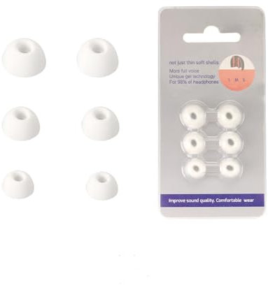 THLMT 3 Paar Earbuds Tips Ersatz Kompatibel für CMF by Nothing Buds Pro 2, Silikon-Ohrstöpsel Kopfhörerabdeckungen Ohrpolster In Ear Knospen Cups Ärmel Abdeckung (S/M/L) (Weiss)