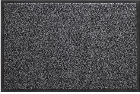 oKu-Tex Fußmatte Profi | Türmatte für den Innenbereich | Professionelle Schmutzfangmatte | meliertes Design anthrazit | rutschfest, strapazierfähig & robust | Stoßkante gegen Umknicken | 60 x 90 cm
