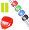 Kinderwagen licht Kinderwagenlicht Silikon, 4 pcs Kinderwagen licht wasserdichte LED Silikonleuchten mit Heller LED und 3 Leuchtfunktionen,Kinderwagen Licht LED für Kinderwagen,Outdoor, Läufer,Jogger