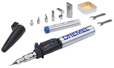 Dremel VersaTip, torcia di precisione a butano, saldatore senza fili di lunga durata, perfetto per pirografia, rimozione della vernice e goffratura a caldo (2000-7)