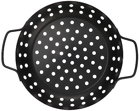 Abaodam Outdoor-backform Aus Hochwertigem Material Camping-grillpfanne Mit Antihaftbeschichtung Haushaltsbratpfanne Mit Griff Grilltablettplatte Mit Löchern Für Garen Grilltablett Für