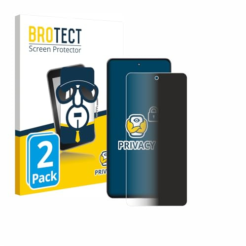 BROTECT Blickschutzfolie für Motorola Moto G86 | 2 Stück Anti-Spy Displayschutz Made in Germany Smartphones und Handys Privacy Screen Protector Blaulichtfilter Klare Folie
