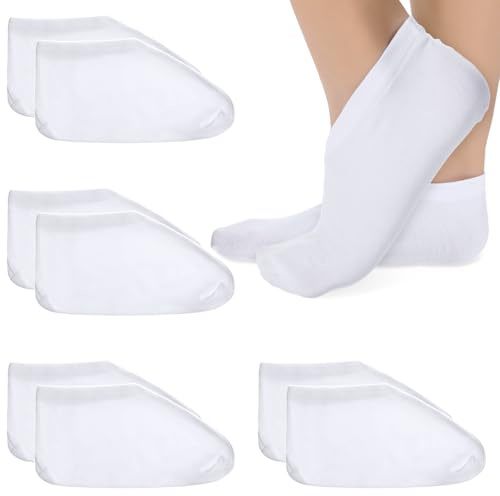 XLIUAX 6 Paar Feuchtigkeitsspendende Socken, Fußmaske Socken über Nacht Kosmetische Socken Fußpflege Baumwollsocken für Damen und Herren Trockene Füße Feuchtigkeithaltende