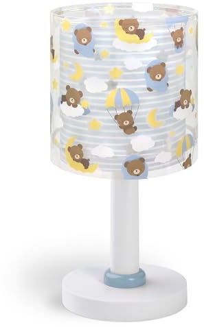 Dalber Kinder Tischlampe Nachttischlampe Nachtlicht Baby Teddy Blaue Bären Tiere, 41571T, G4-4W LED - Glühbirne enthalten, Blau