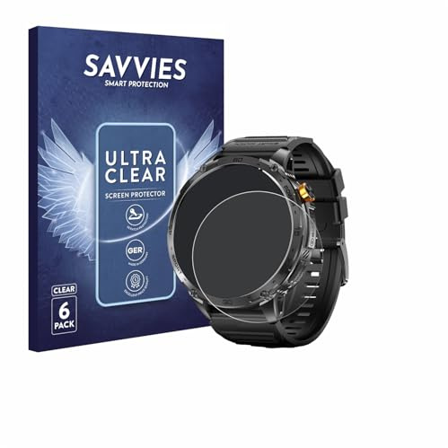 Savvies Schutzfolie für Stahlgear Zeus 2.0 1.75 | 6 Stück Transparenter Displayschutz Made in Germany Ultra-Klar Displayschutz-Folie