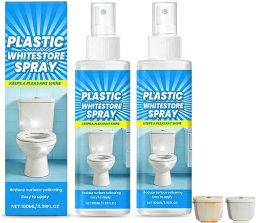 Heavy Duty Yellow Stain Remover, Stain Remover for Toilet Seat, Toilet StainRemover Heavy Duty, Plastic Restorer Yellowing Agent Remover Spray, Strong Toilet Cleaner for Hard Stains (1)