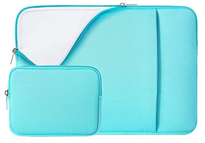 RAINYEAR 14 Zoll Laptop Hülle Tasche schützende weich gepolsterte Tragetasche mit Fronttasche & Zubehörtasche, kompatibel mit 14 Zoll Notebook Chromebook Tablet Ultrabook(Blau)