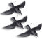 Schramm® 3 Stück Fliegende Krähen schwarz Taubenschreck Vogelschreck Kunststoff Rabe Taubenabwehr Vogelabwehr Vogelscheuche