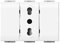 4Box Presa Bipasso con Due Copriforo, compatibile con Bticino LivingLIght Bianca