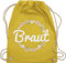 Turnbeutel Rucksack - JGA Junggesellenabschied Frauen - Braut Blumenkranz - Unisize - Gelb - brauttasche jungesellinnenabschied outfit poltern bride sportsack bachelorette party accessories