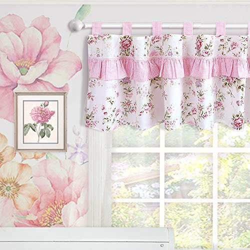 Brandream Baby Bettwäsche-Set für Babybett, mit Rüschen, 100% weiche Baumwolle, Rosa