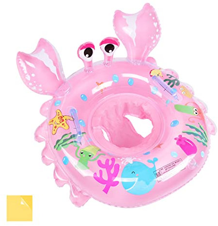 Olycism Baby Schwimmring Aufblasbares mit Aufnäher Kit Schwimmen Ring Kinderboot Schwimmsitz Hilfe Kleinkind Sicherheitshilfe Float Sitzring für Baby von 6 bis 36 Monaten