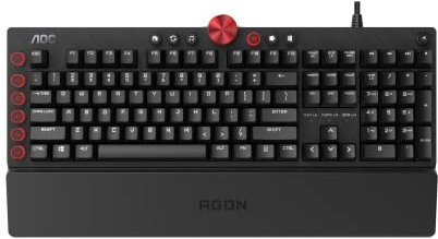 AGON AKG700 Gaming Tastatur - Italienisches Layout - Cherry MX Red Switches - Anti-Ghosting - AOC G-Tools-Software - N-Key-Rollover