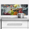 K&L Wall Art Glasbild Spritzschutz Pfannen Küchenrückwand Splash Back mit Klemmbefestigung Edelstahl (100 x 40cm Erfrischendes Obst)