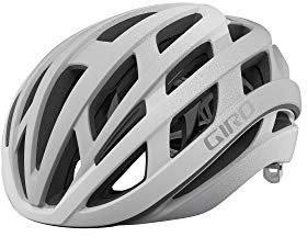 Giro Bike Unisex – Erwachsene Helios Spherical Helme, Mattweiß/Silber Fade, M
