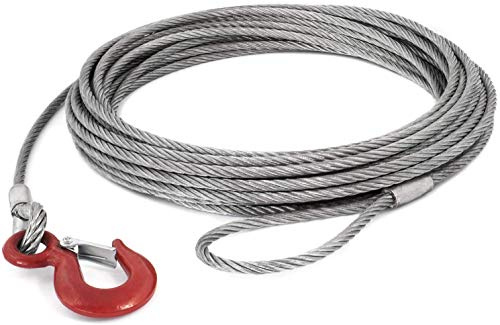 ANSCHLAGSEIL HAKEN - ÖSE Lasthaken Bauhaken Forstseil Kranseil Hebeseil Drahtseil Stahlseil Durchmesser 8mm-16mm, Länge: 1-30m (12mm / 3m)