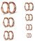 7 paia di orecchini a cerchio in acciaio inossidabile, anelli nasolabiali, accessori per orecchini a cerchio cartilagineo maschio e femmina 8mm 10mm 12mm 14mm 16mm 18mm 20mm (Oro rosa)