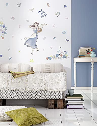 Komar Disney Wandtattoo Belle find Your Wings - 50 x 70 cm (Breite x Höhe) - 34 Teile - Deco-Sticker, Wandaufkleber, Wandsticker, Wanddeko, Kinderzimmer - 14104h