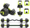 Strongway® Adjustable 6 in 1 Dumbbell Straight and Curl Barbell Kettlebell Push Up Set - 20KG 30KG 40KG SETS - Weight Lifting for Home Gym Fitness