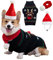 Aurueda Hundepullover Weihnachten Winter Warmer Haustier Weihnachtspullover Elch Strickpullover Hundebekleidung Winterpullover für kleine mittelgroße große Hunde Welpen Schwarz, Größe L