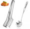 ProsXinty Set di Spaghetti Server, Pinza per Spaghetti in acciaio inossidabile Cucchiaio di Pasta Server Forchetta Per Cuocere Pasta, Spaghetti, Insalate, Carni alla Griglia(34.3cm) (YDLMJ-074)
