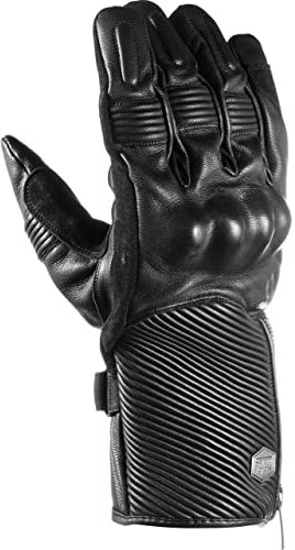 Spirit Motors Motorradhandschuhe lang Motorrad Handschuh David Deckhand WP Lederhandschuh lang schwarz 9, Herren, Lifestyle, Ganzjährig