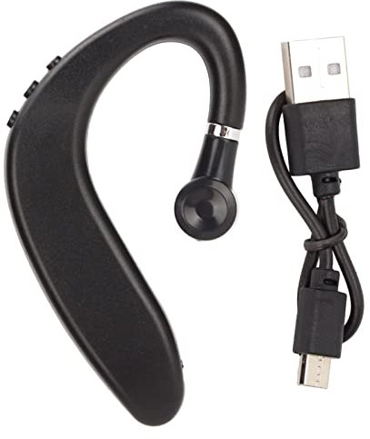 Single Ear Headset, Bluetooth Wireless Earphones V5.2 Headset Earhook Design for Business Driving Travel Waterproof Business Headset