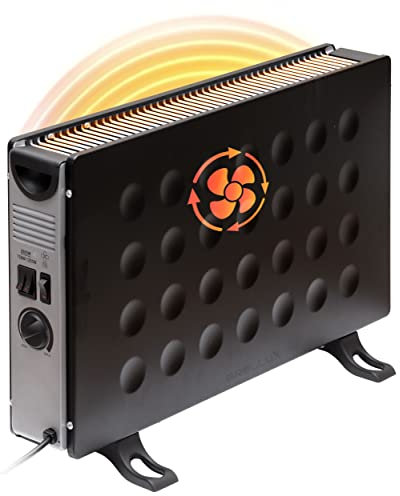 Riscaldamento elettrico 2000W con ventola LUX8B riscaldatore portatile radiatore elettrico termoconvettore riscaldamento elettrico termostato nero EUR€6990