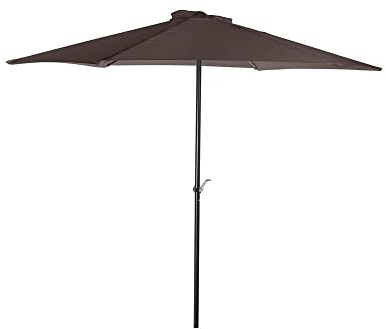 DKD Home Decor Sombrilla Color Negro, de Acero y poliéster (300 x 300 x 250 centímetros)