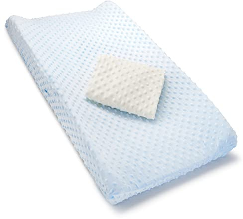 Munchkin® Diaper Changing Pad Covers, 2 Pack, Blue/White – Fits Standard Contoured Changing Pads