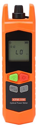 Fiber Optical Power Meter, Fiber Optic Cable Tester, High Precise 7 Wavelength Fiber with LED Optical Power Tester Visual Fault Locator Portable Optical Fiber Power Meter (KPM-11M-A-G)