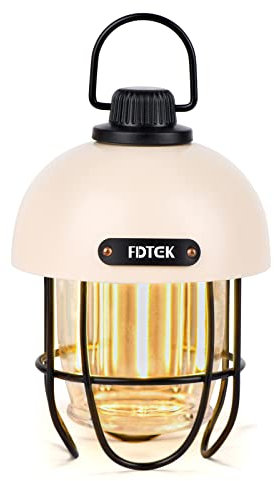 FDTEK Campinglampe Aufladbare LED Campinglaterne mit Akku und Handkurbel Outdoor Laterne mit usb Anschluss Campingleuchte mit Einstellbaren 3 Lichtmodi 300LM IPX4 für Camping Stromausfälle Überleben