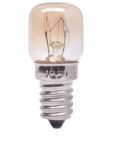 Equirider Lampadina T25 da 6 Pezzi 15W 25W E14 Luce Notturna Bianca Calda Piccola Sostituzione dell'apparecchio dimmerabile a incandescenza Fino a 300 ℃ per Forno