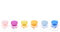 Rico Design itoshii Schmuck-Verschlüsse Transparent 6 Stück 14mm Verschluss Armband Armbandverschluss Multicolor