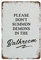 Please Don't Summon Demons in The Bathroom Wall Art Funny Halloween Bathroom Print 12x8 Inch Wall Decor Retro Art Tin Sign Funny Decorations for Home Bar Pub Cafe Farm Room Metal Poster