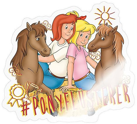 Spreadshirt Bibi Und Tina Ponyflüsterer Max Moritz Sticker, max. 10 x 10 cm, 10 x 10 cm, Transparent glänzend