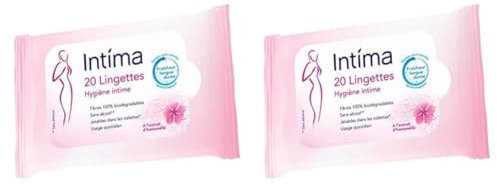Intima - 20 Lingettes Hygiène Intime - Douceur et Fraîcheur Longue Durée (Lot de 2)