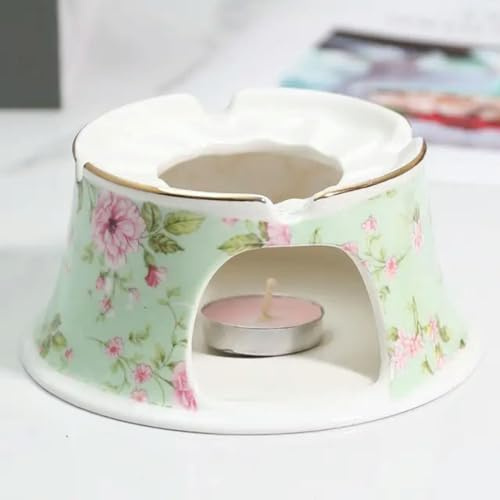 400ML Englisch Britische Teekanne Heizung Basis Porzellan Tee Wärmer Teekanne Set Keramik Warmhalten Ofen