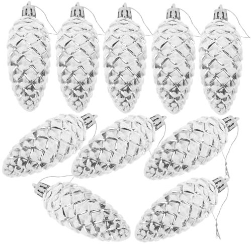 TOYANDONA 10st Hängende Tannenzapfen-Ornamente Glitzer-tannenzapfen-Ornament Weihnachtsschmuck Aus Glas Tannenzapfen Hängende Dekoration Wald Weihnachtsschmuck Hängende Kugel Plastik Mini
