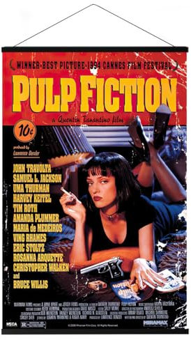 Close Up Pulp Fiction - Poster (Hauptmotiv) (Uma Thurman auf Bett) (Größe: 61 x 91,5cm) (Poster & Magnetische Posterleisten)