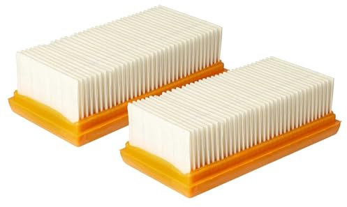 vhbw Set 2x Flachfaltenfilter kompatibel mit Heylo VC 30 H, VC 30 M Staubsauger - Motorkühlluftfilter