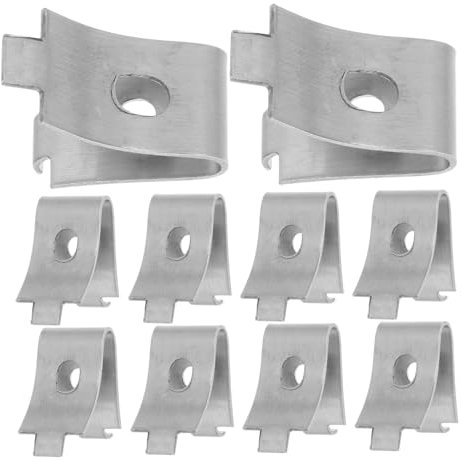 ULTECHNOVO 20 Pcs Shelf Clips, Adjustable Stainless Steel Shelf Bracket Clips Pilaster Shelf Support Clip Pilaster Brackets Clips Metal Shelving Brackets Clips (Silver)