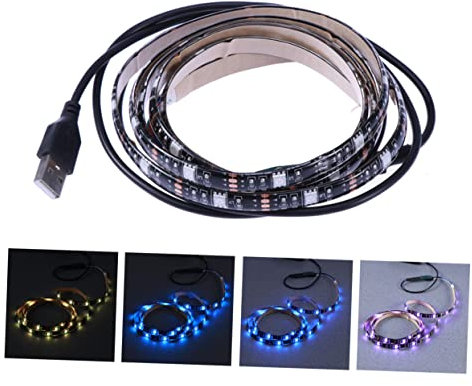 Homoyoyo 1 5 M 5050 Smd -lichtstreifen – Flexibles Lichtband Rgb Usb-kabel Für Fernseher Schrank Außenbereich