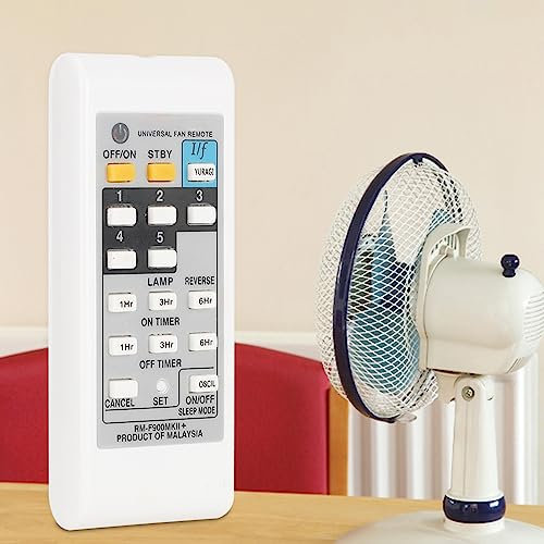 Yctze Telecomando Universale per Ventilatore Elettrico, ABS Bianco, Resistente, Adatto per Ventilatore da Terra 78712m, Compatibile con Ventilatori KDK Ed Elmark
