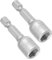 TOP-VIGOR 2Pcs 8mm Nut Setter Driver Drill Bit Set, 1/4 inch Hex Shank Quick Change, 42mm Length Metric Nut Driver Set for Woodworking, Auto Repairing, Machine Maintenance, Furnitures