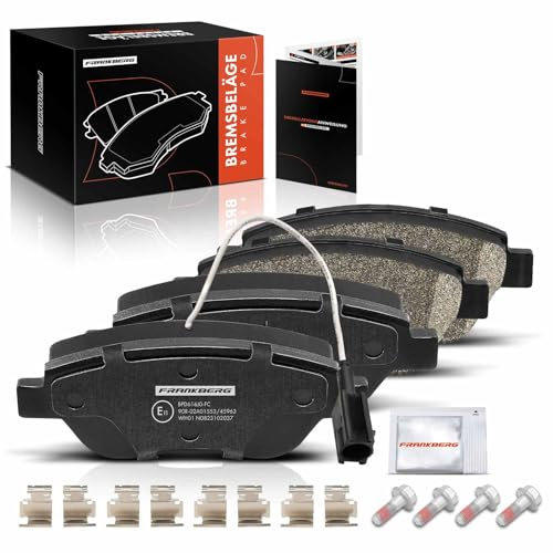 Frankberg 4x Bremsbelag Bremsbeläge Vorne Kompatibel mit Mito 955 1.4L 2008-2010 500 312 1.2L 1.4L 2008-2013 Doblo MPV 119 223 1.2L-1.9L 2001-2010 Replace# 71754802